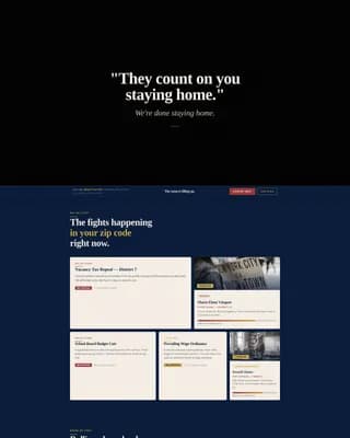 Mobilize — Political Action Community Landing Page Template