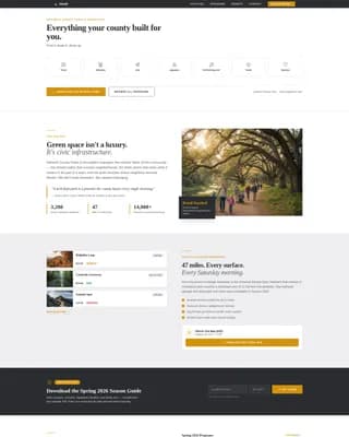 Parks & Recreation Government Booking Website Template