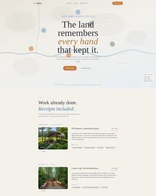 Gather — Tribal Parks Fundraising Landing Page Template