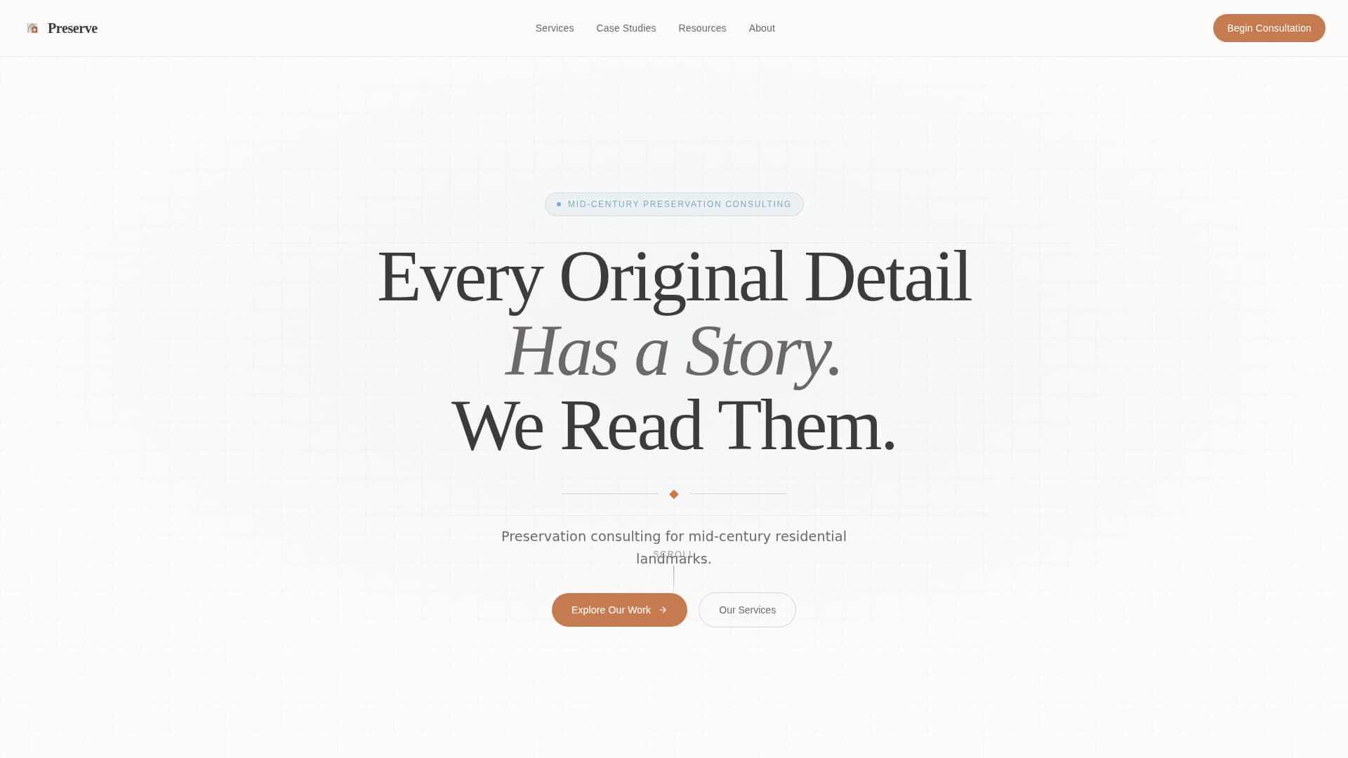 Mid-Century Modern Architecture Booking Website Template