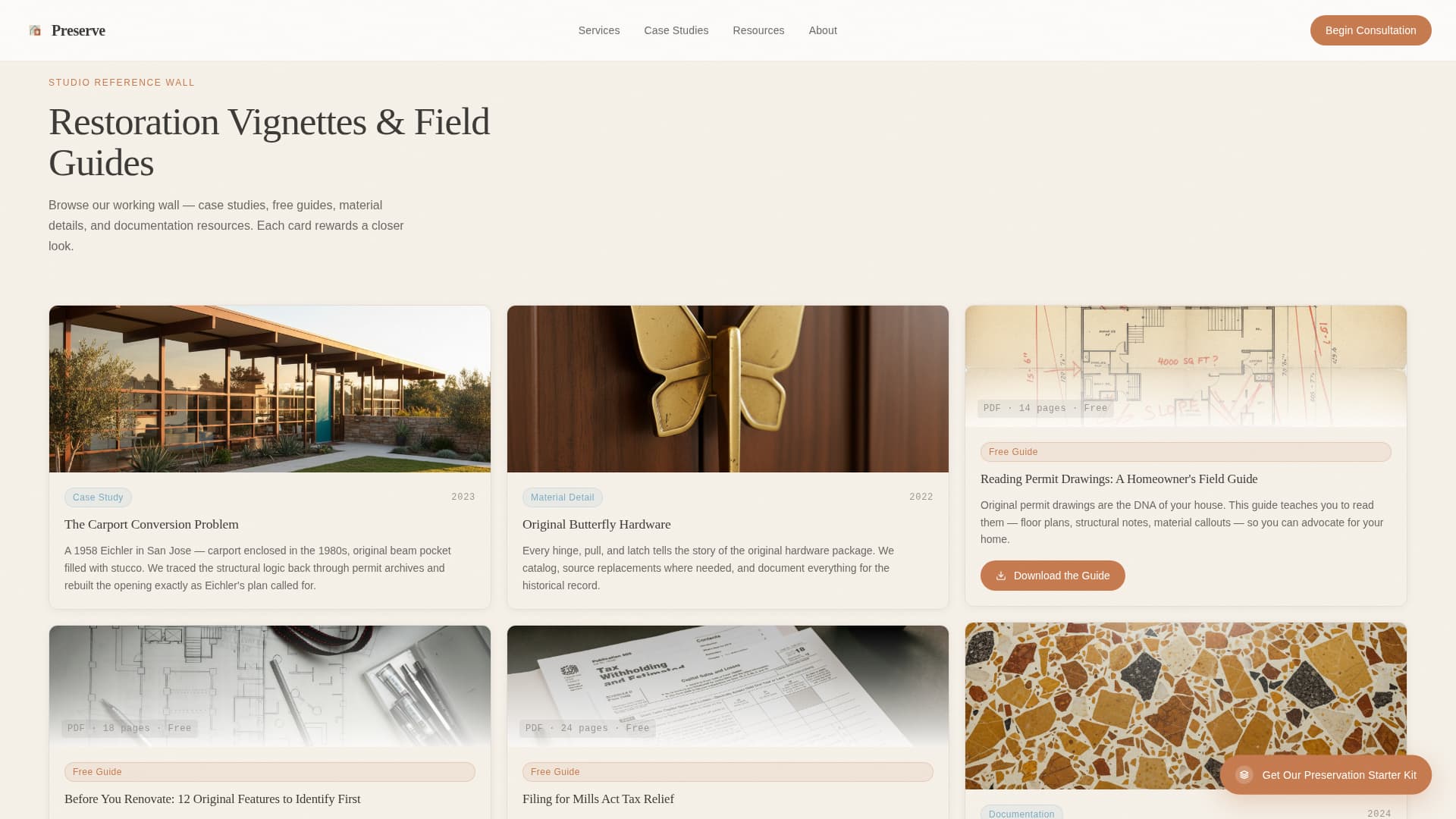 Mid-Century Modern Architecture Booking Website Template