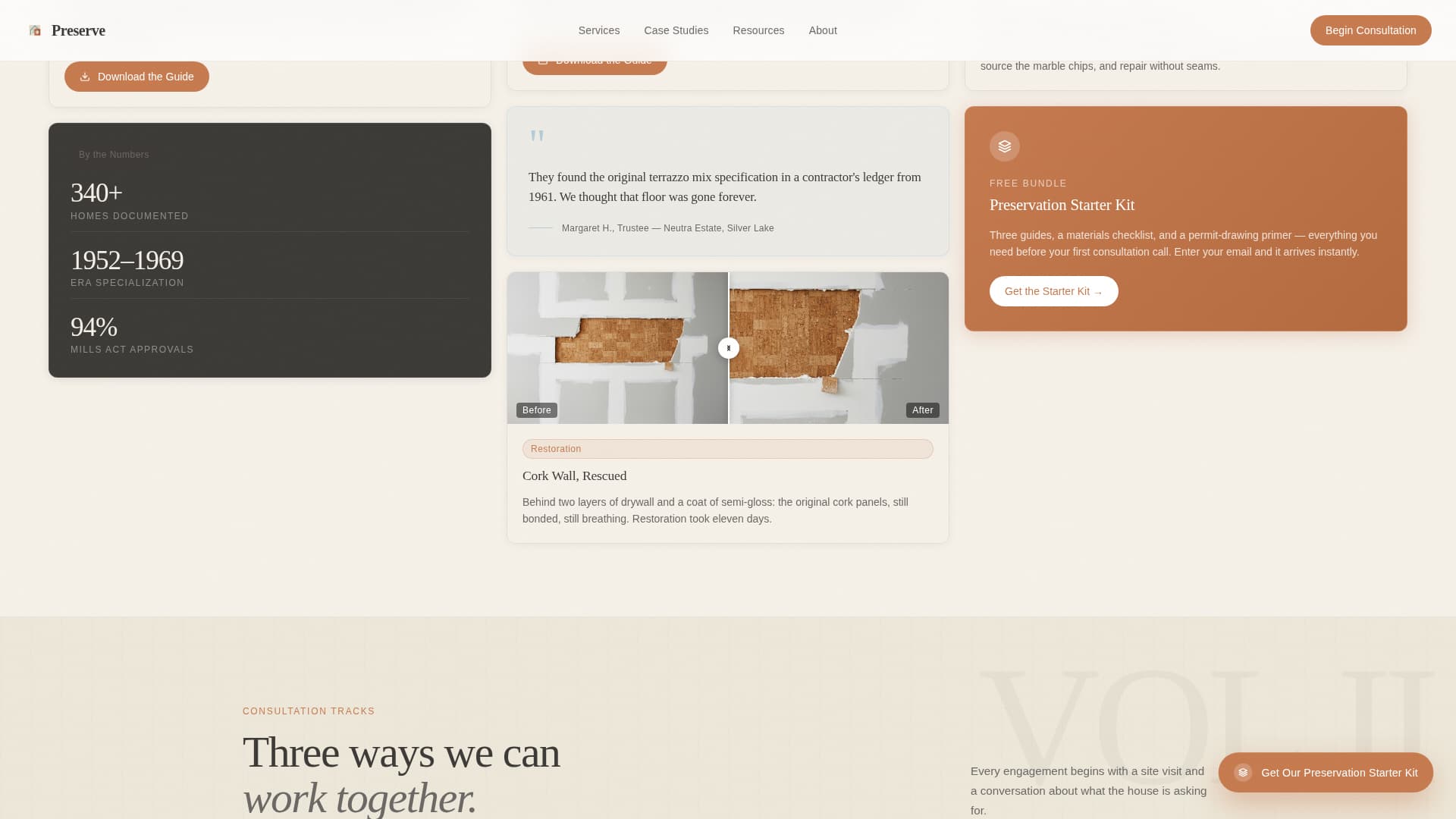Mid-Century Modern Architecture Booking Website Template