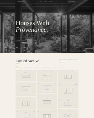 Mid-Century Modern Architecture Blog Website Template