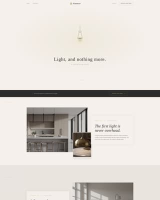 Filament - Atmospheric Lighting Landing Page Template