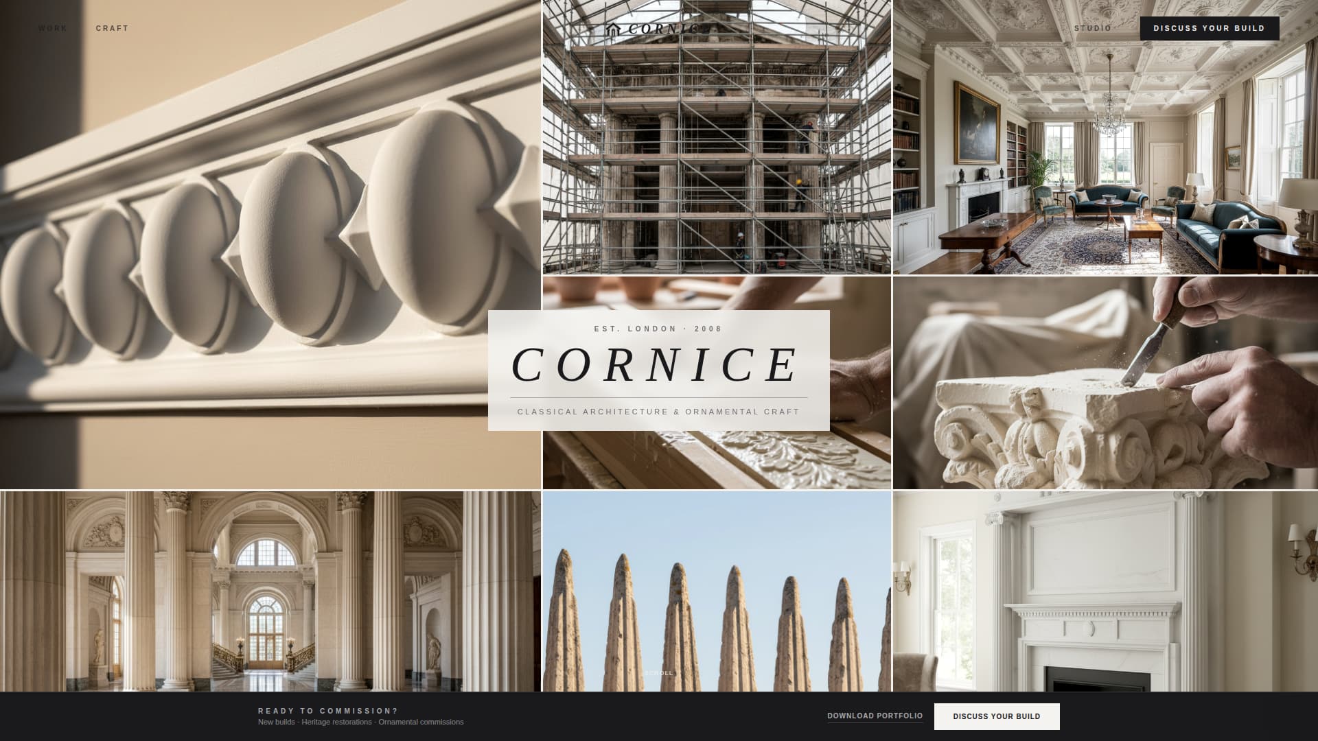 Neo-Classical Architecture Professional Website Template