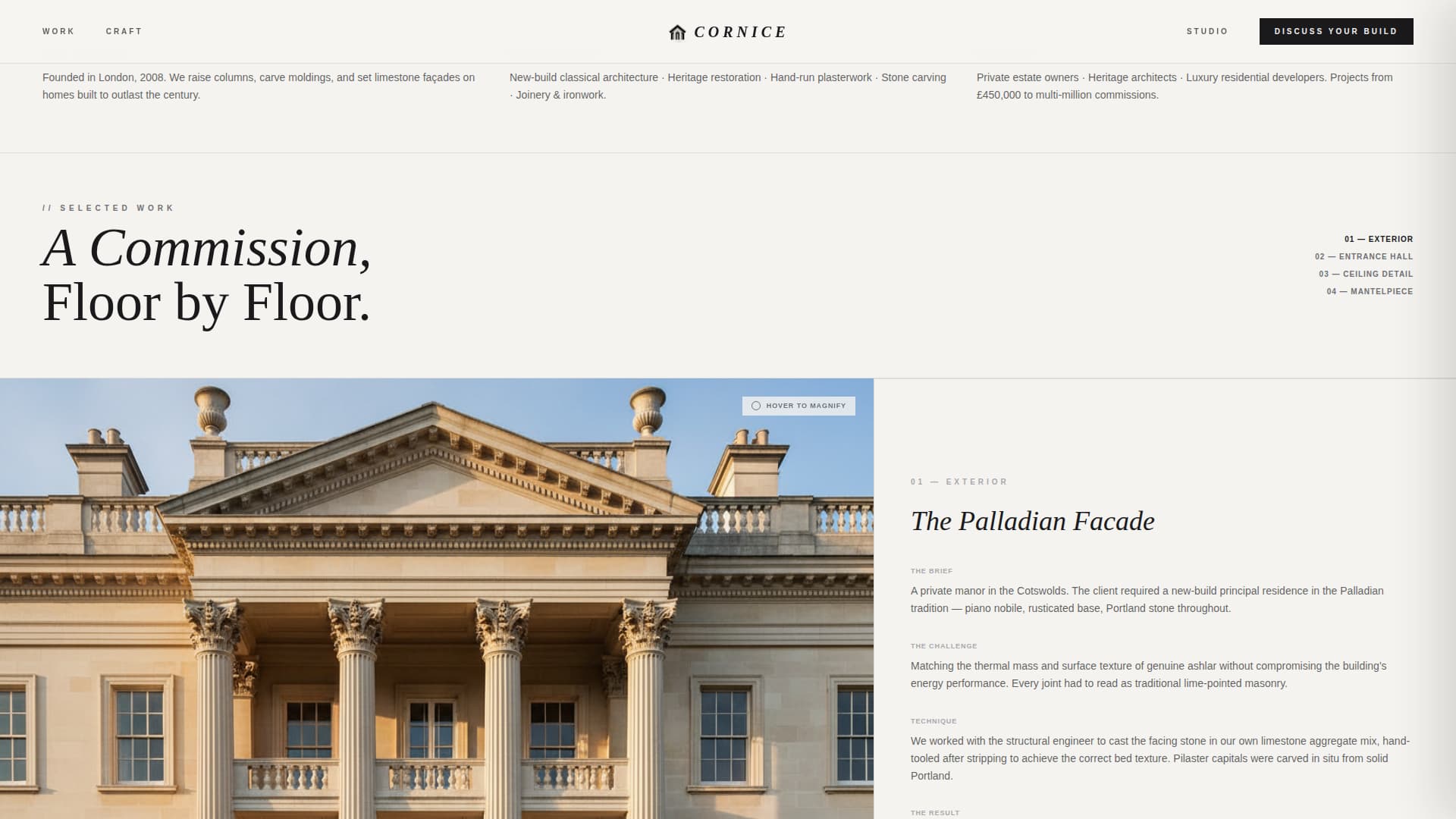 Neo-Classical Architecture Professional Website Template