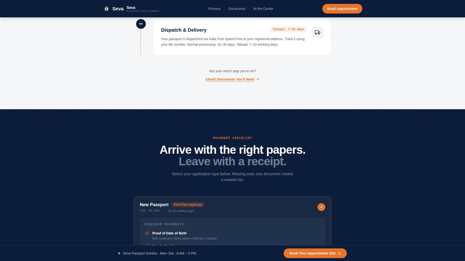 Seva — Instant Visa Documentation Landing Page Template