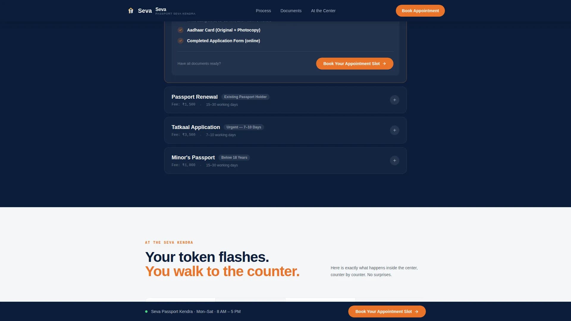 Seva — Instant Visa Documentation Landing Page Template