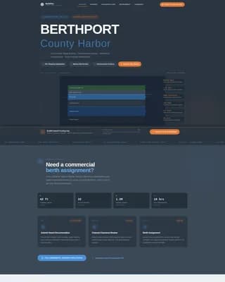 Berth — Harbor Authority Landing Page Template