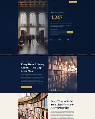 Stacks — Comprehensive Library Directory Landing Page Template