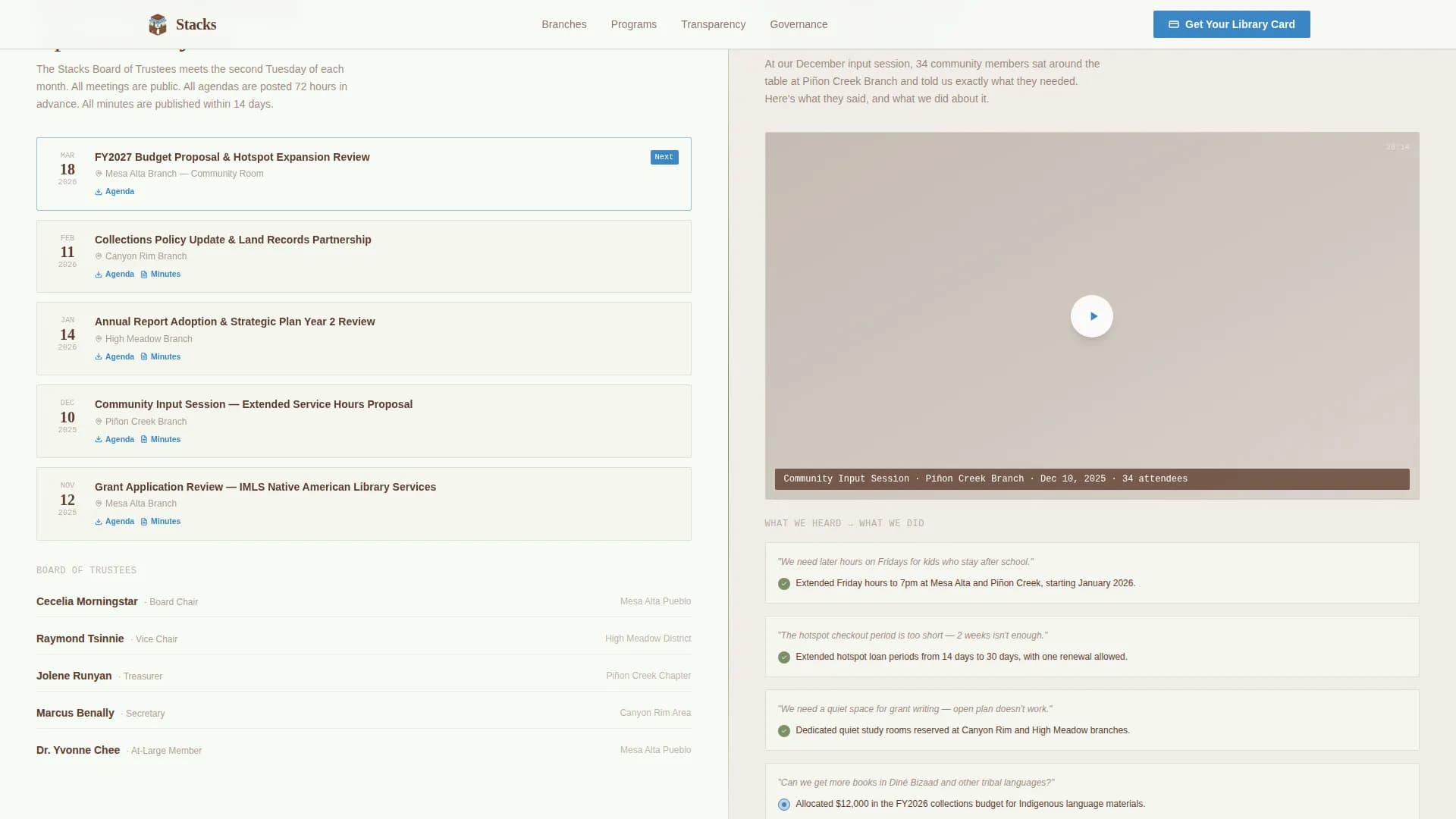 Stacks — Library Sovereignty Landing Page Template