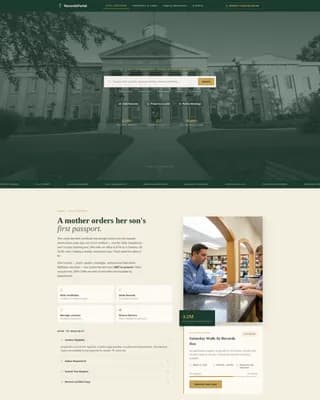 Records — Secure Civic Registry Landing Page Template