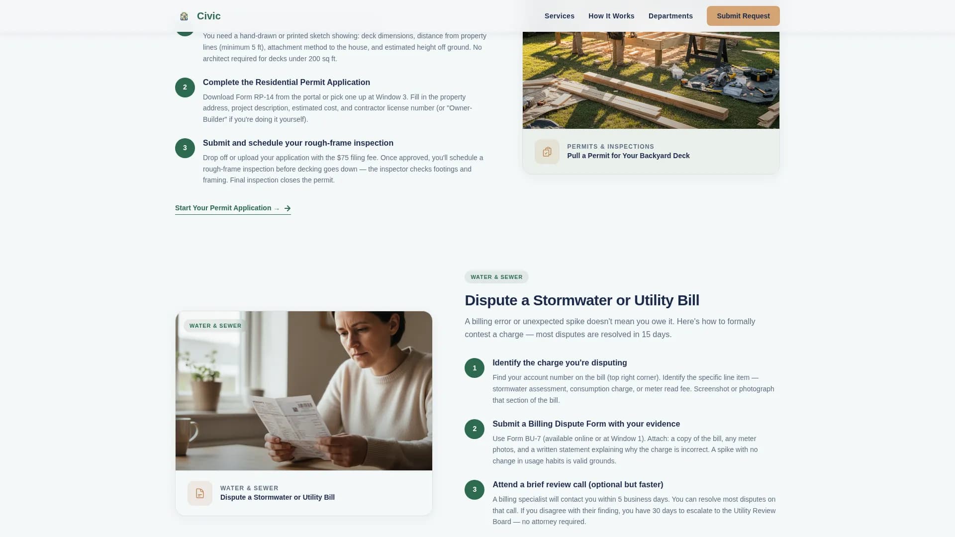 Civic — Intuitive Government Services Landing Page Template