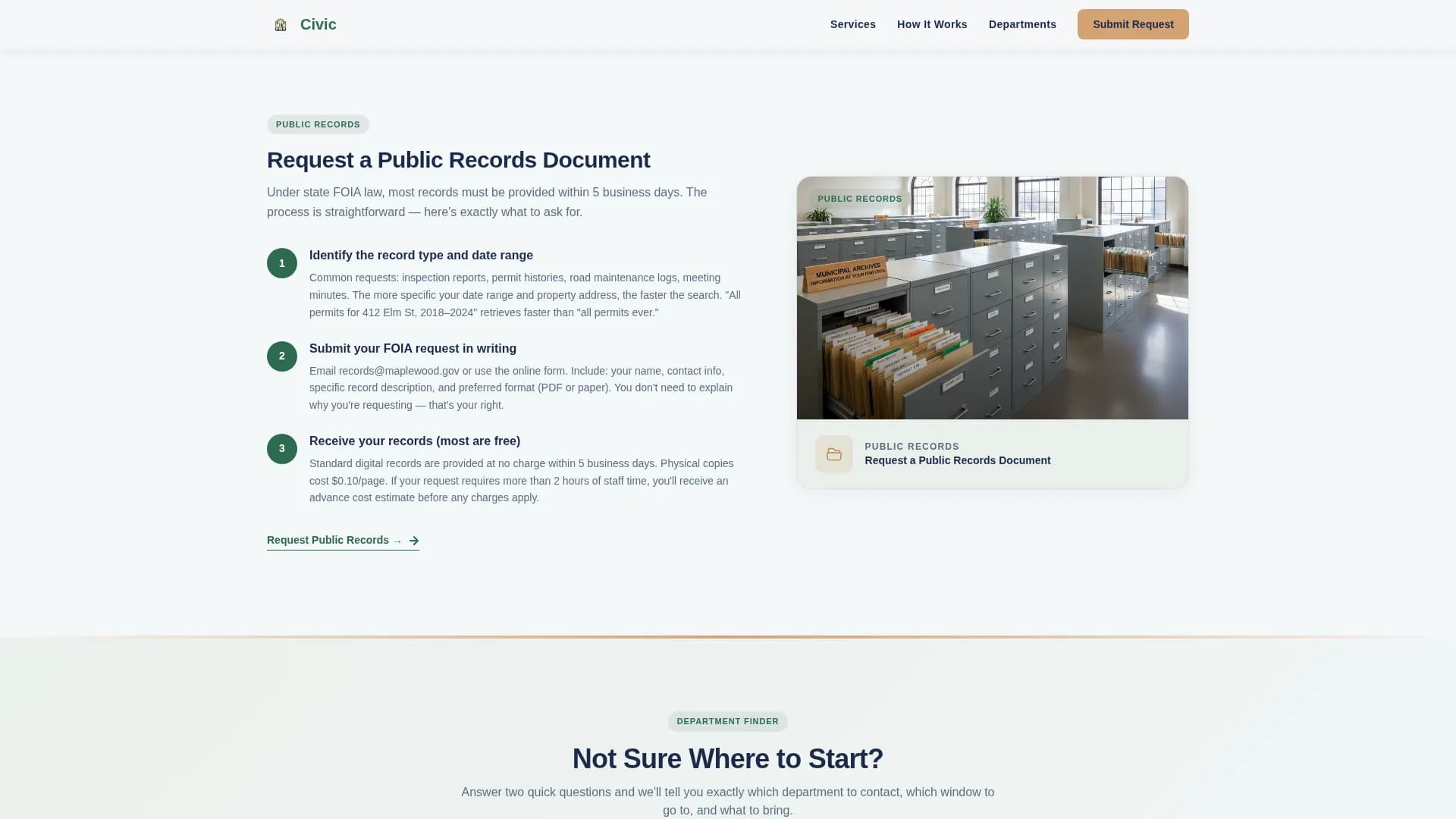 Civic — Intuitive Government Services Landing Page Template