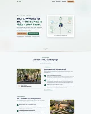 Civic — Intuitive Government Services Landing Page Template