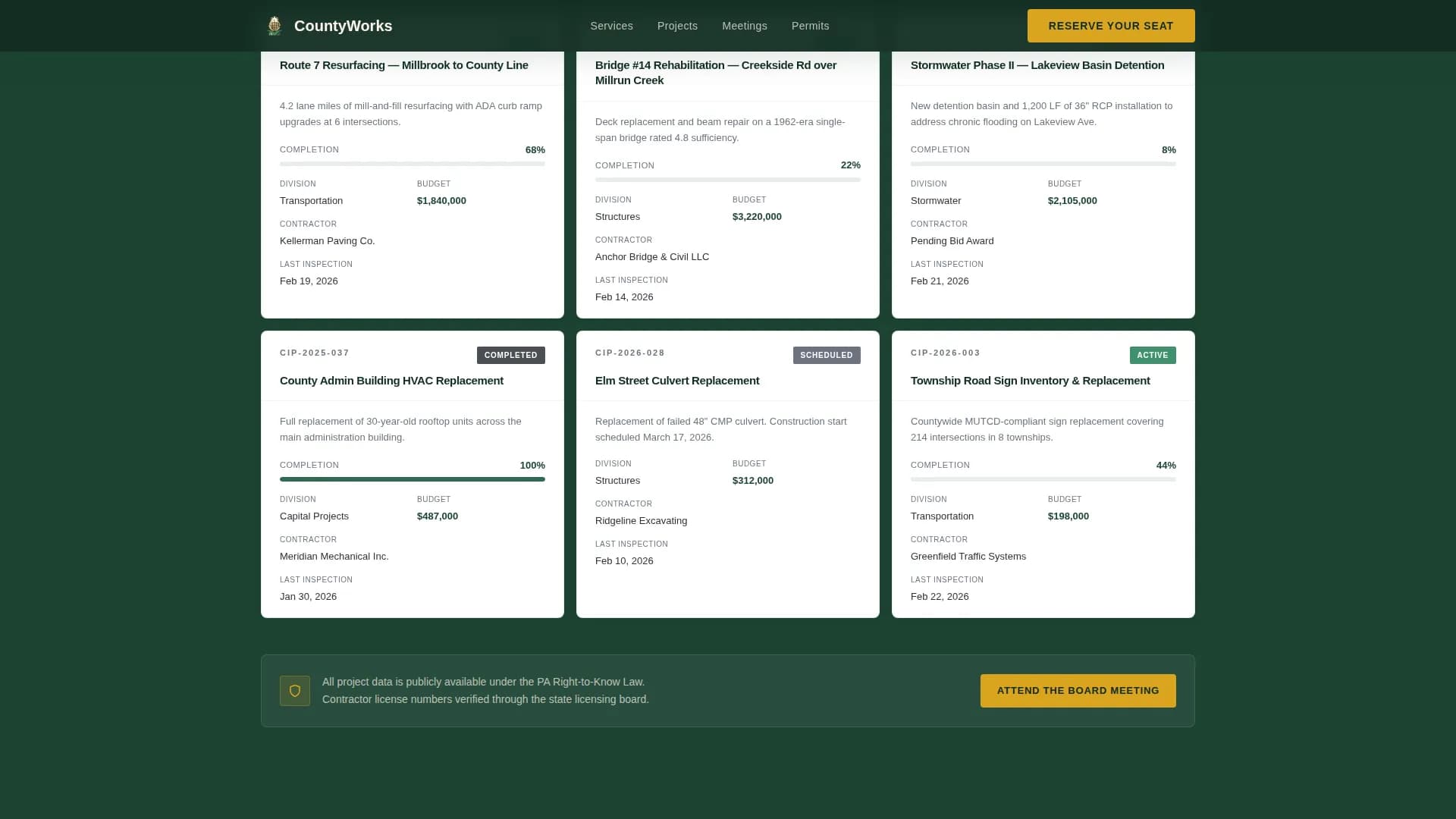 Public Works Government Professional Website Template
