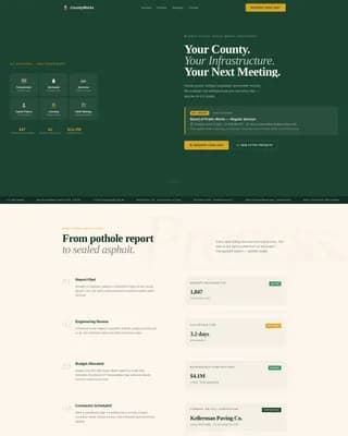 Public Works Government Professional Website Template