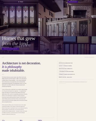 Prairie Style Architecture Blog Website Template
