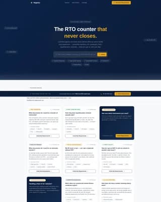 Registry - Precision RTO Vehicle Registration Landing Page Template