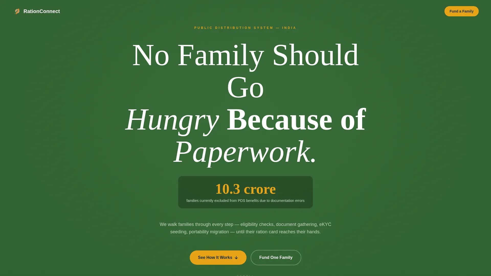 Ration - Trusted PDS Landing Page Template