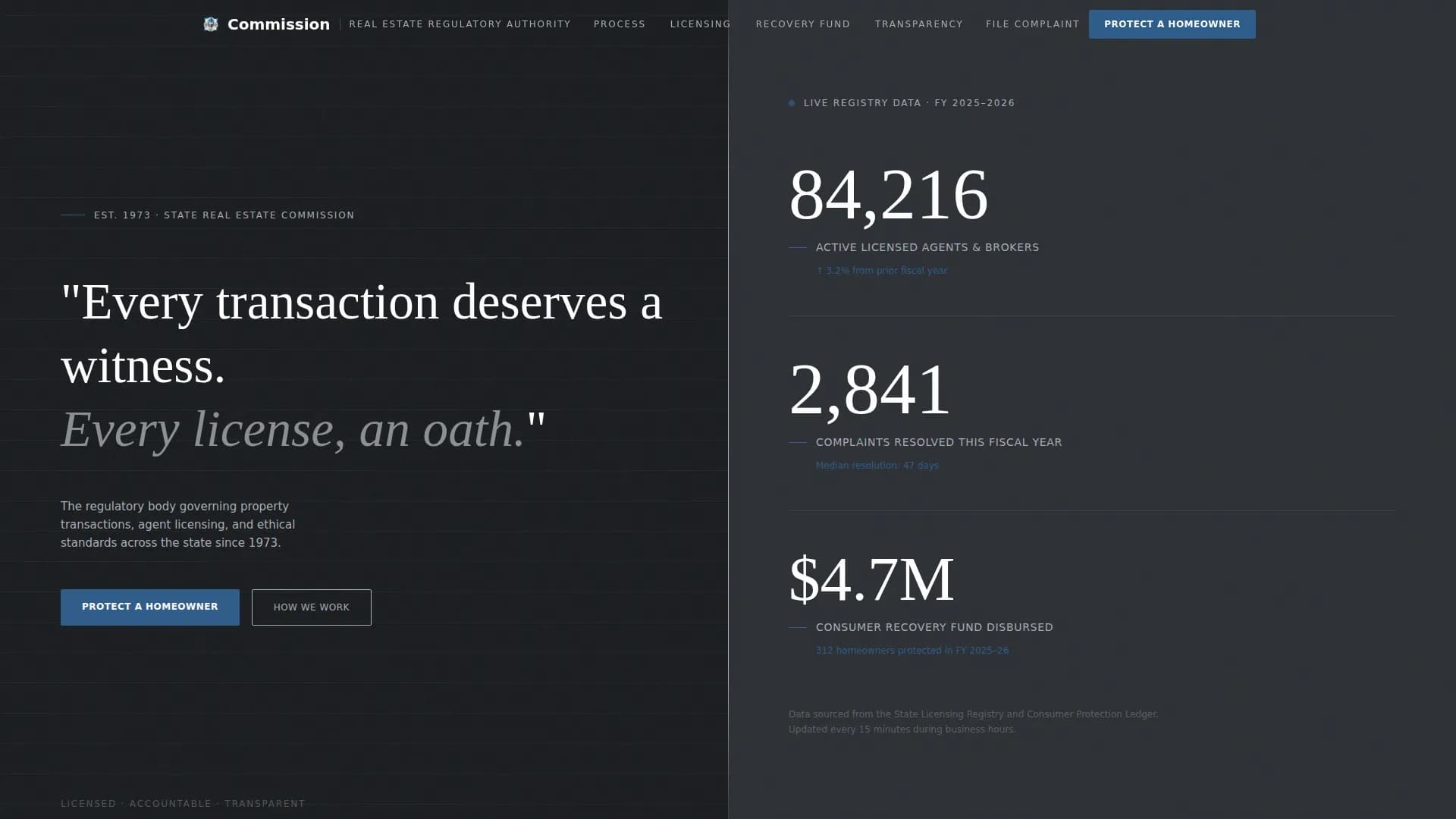 Regulatory & Licensing Professional Website Template