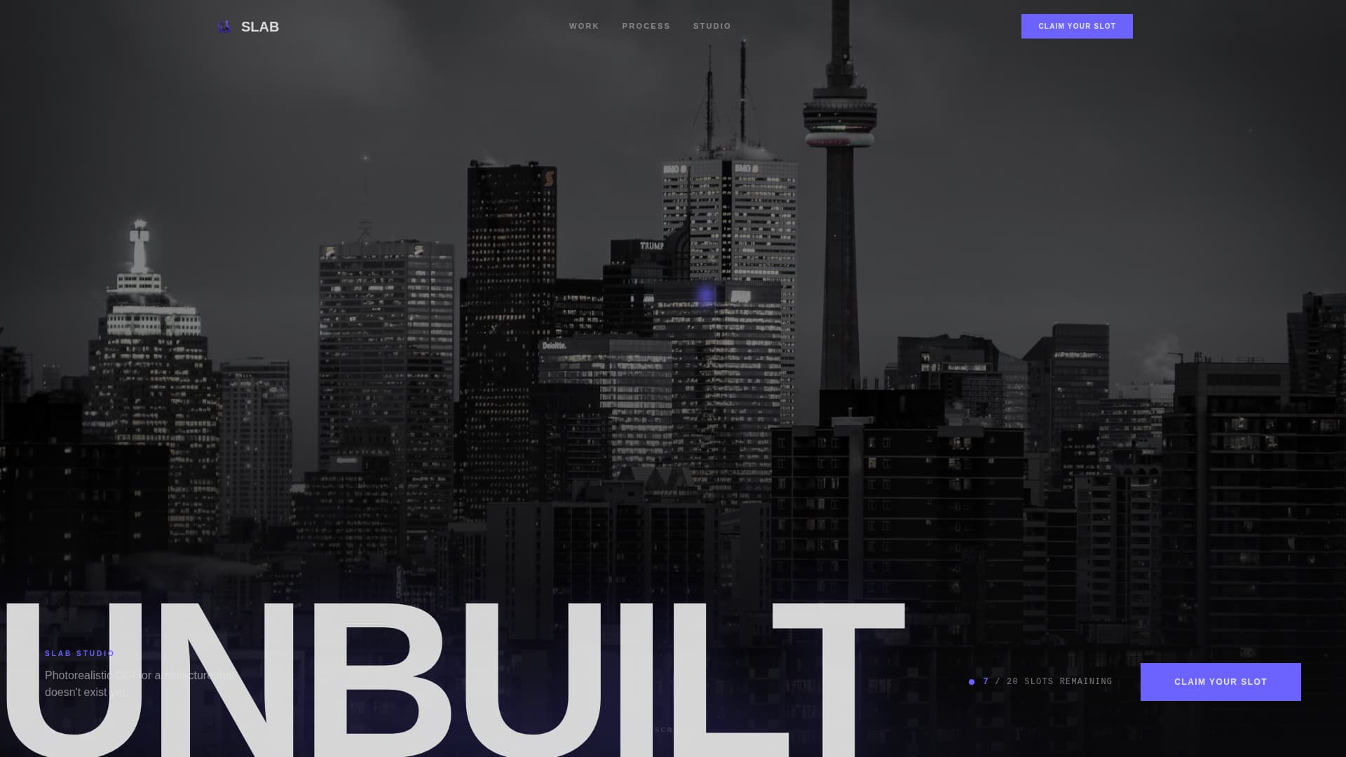 3D Visualization & Rendering Booking Website Template