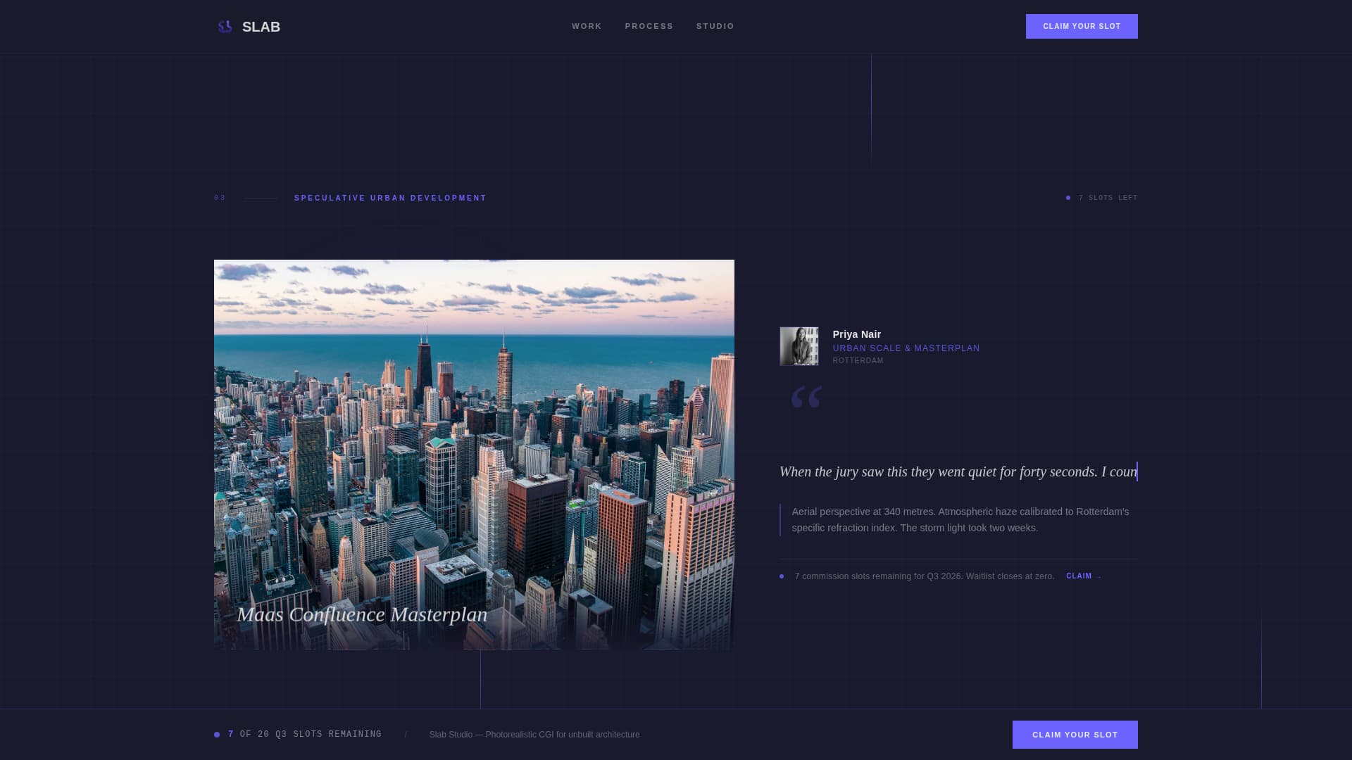 3D Visualization & Rendering Booking Website Template