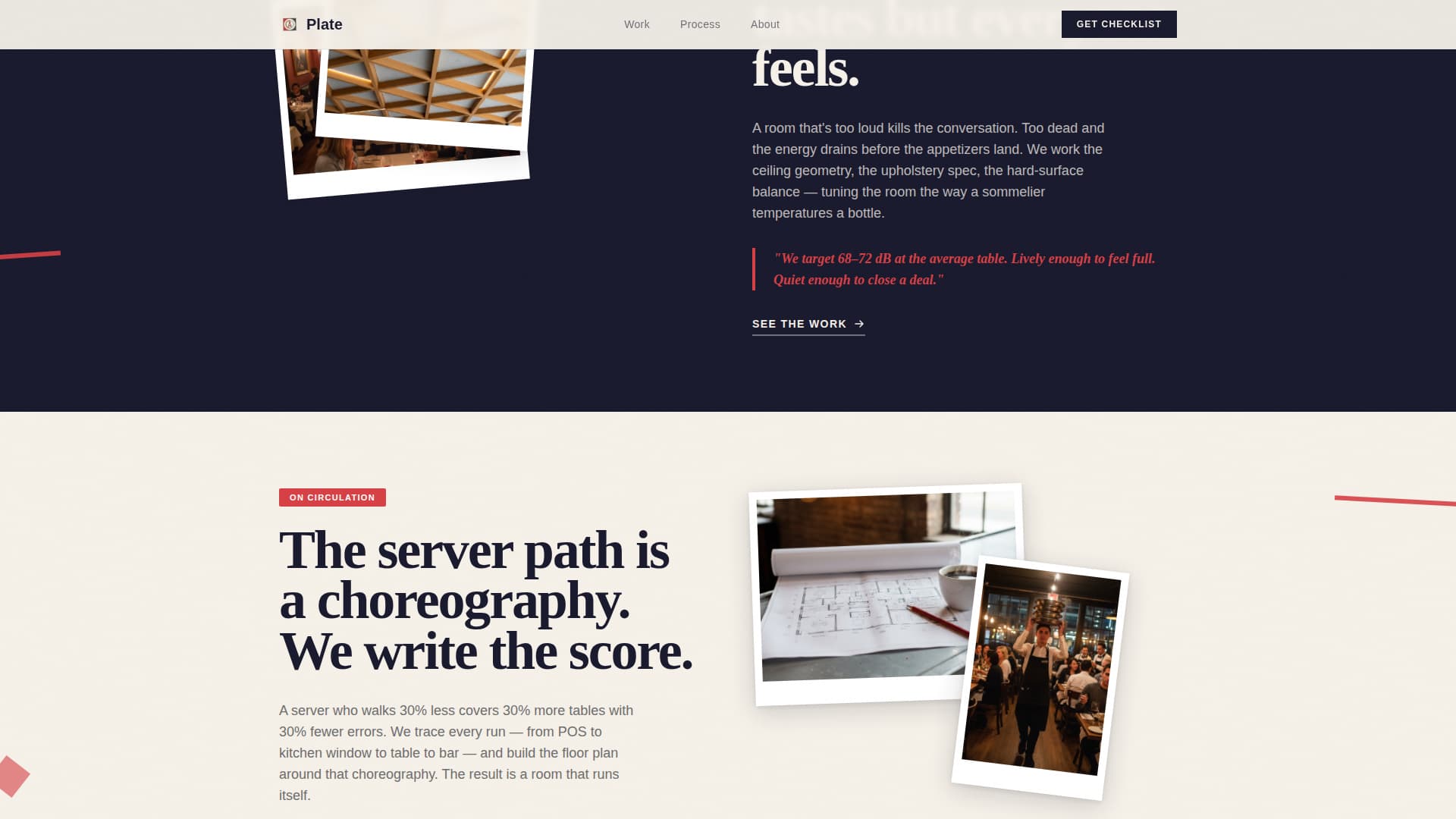 Plate - Bold Restaurant Architect Landing Page Template