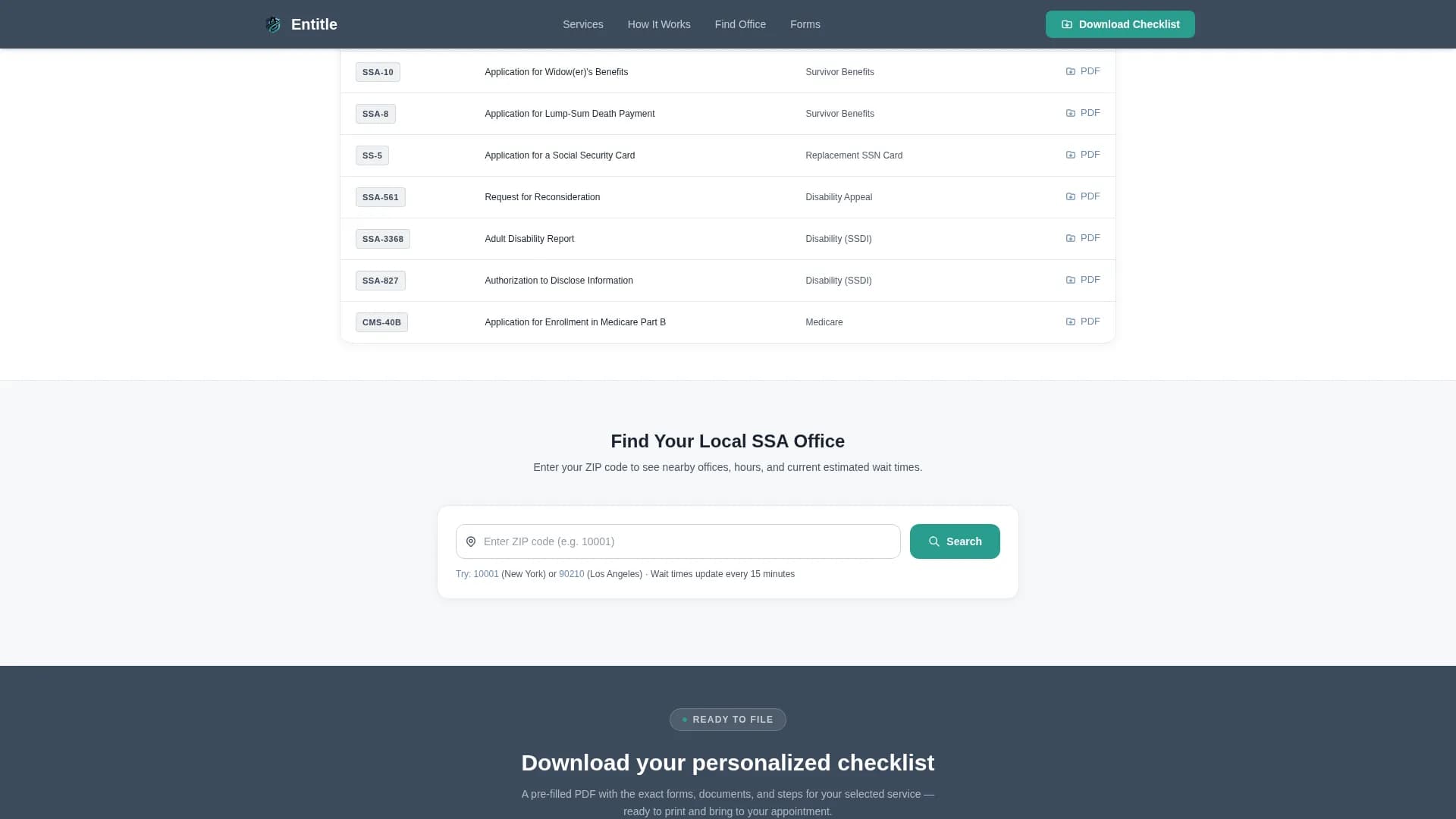 Entitle — Expert Benefits Counseling Landing Page Template