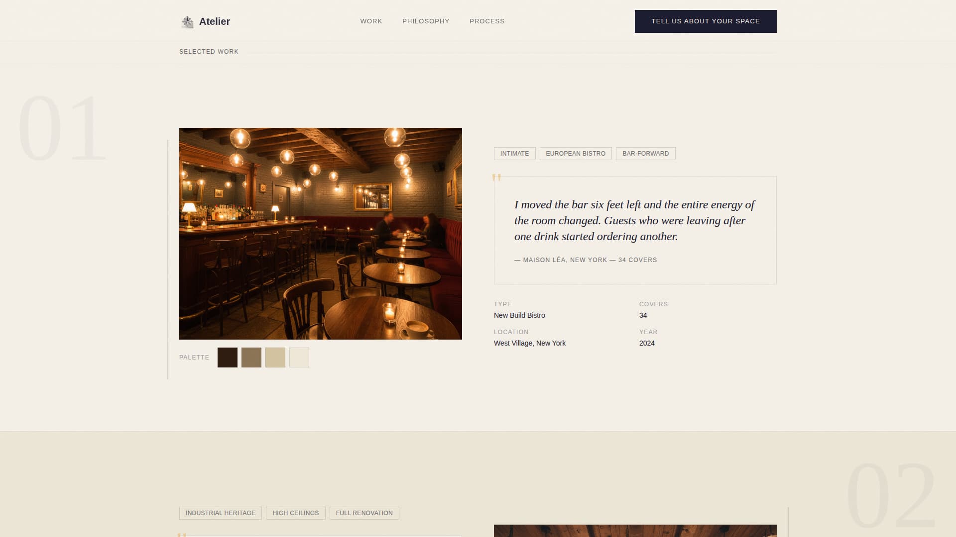 Atelier - Elegant Restaurant Landing Page Template