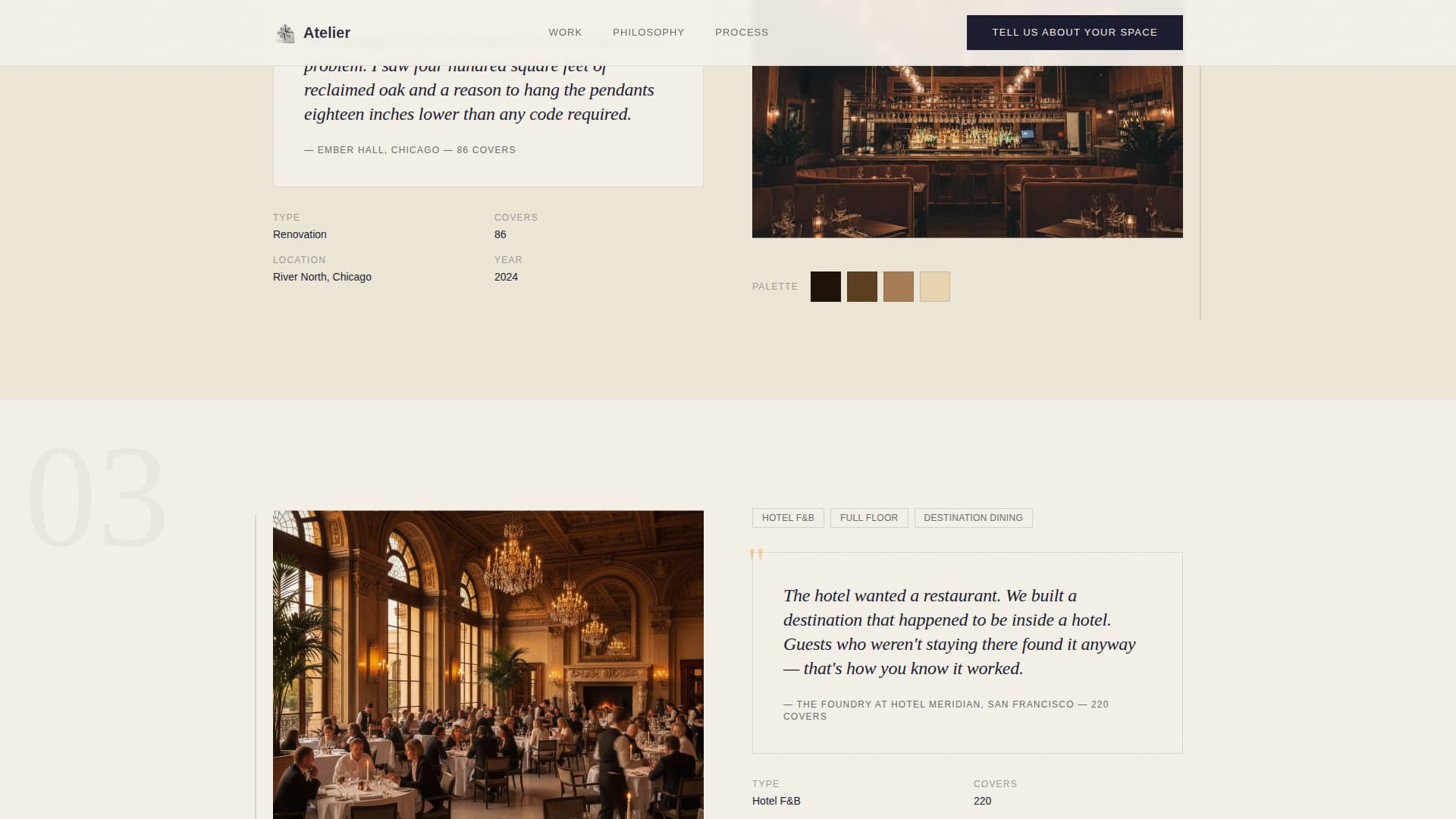Atelier - Elegant Restaurant Landing Page Template