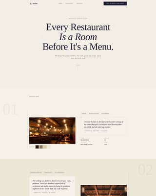 Atelier - Elegant Restaurant Landing Page Template