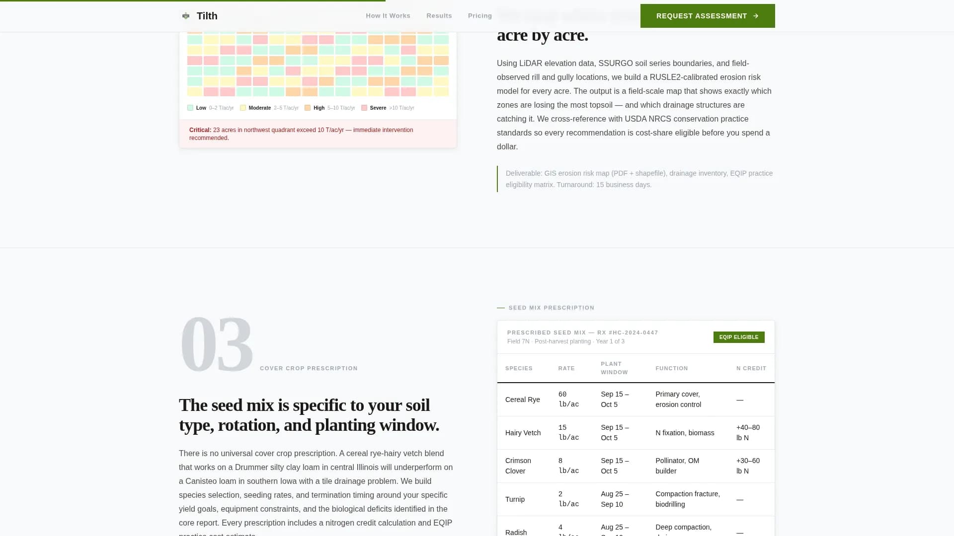 Tilth — Certified Land Stewardship Landing Page Template
