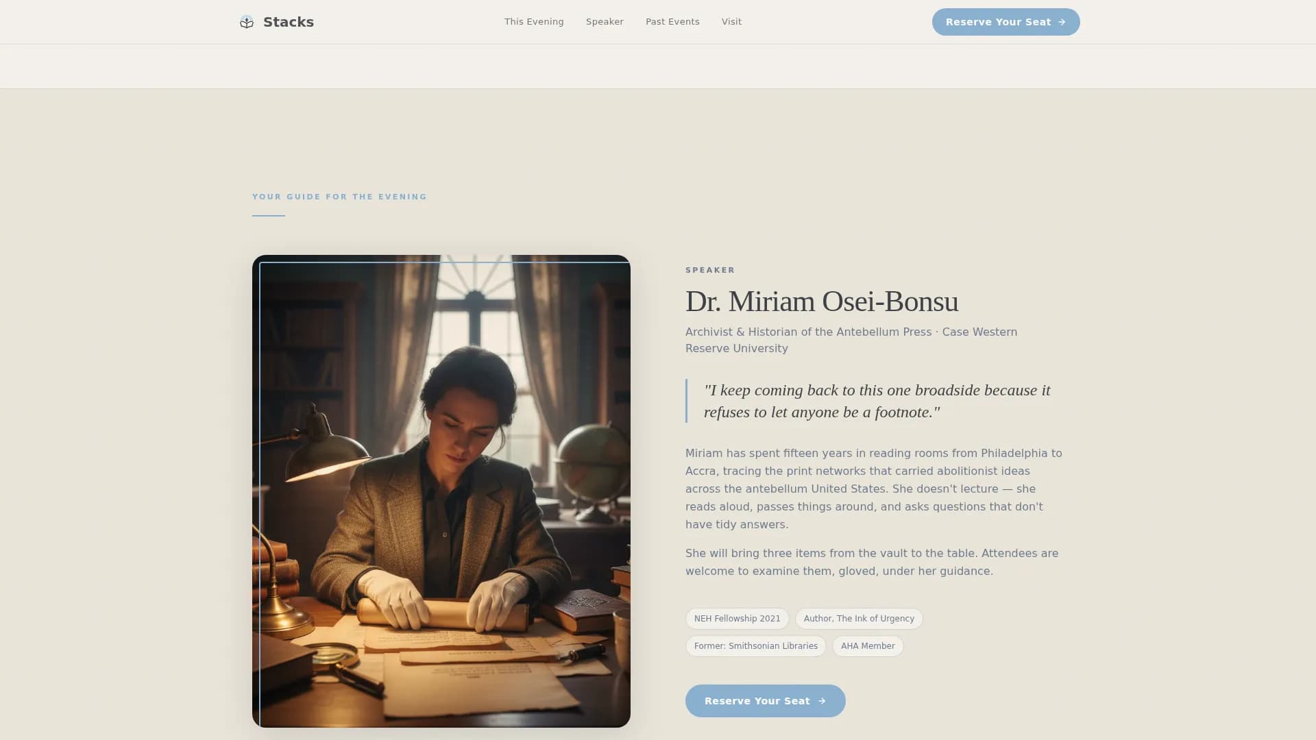Preserve — Special Collections Library Landing Page Template