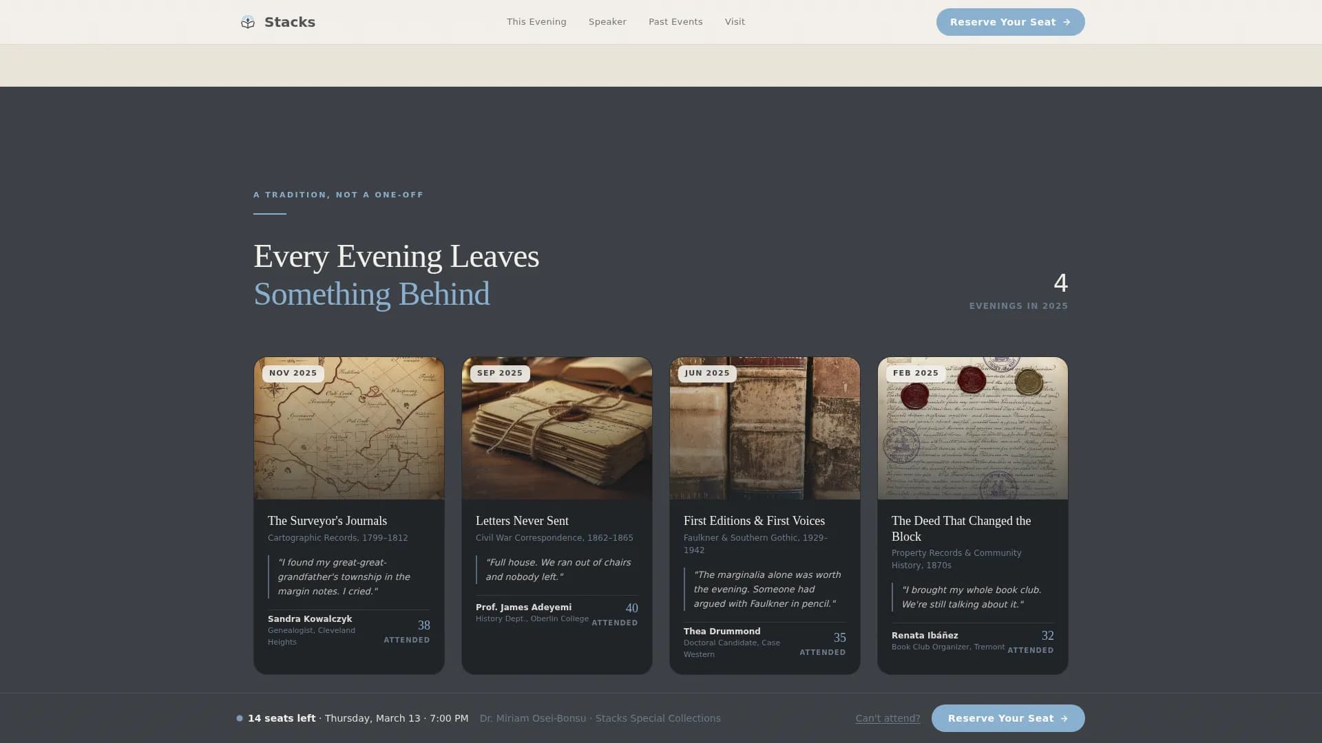Preserve — Special Collections Library Landing Page Template