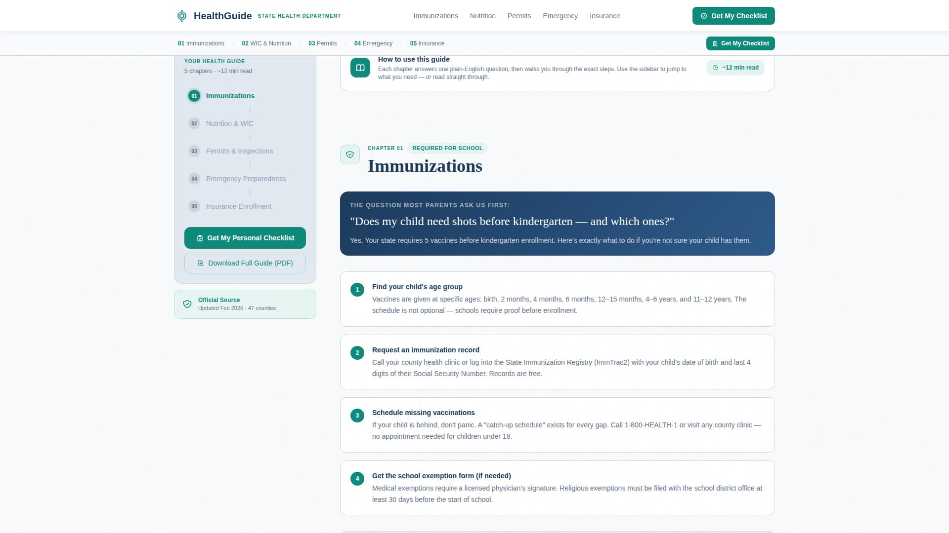 Public Health Department Professional Website Template