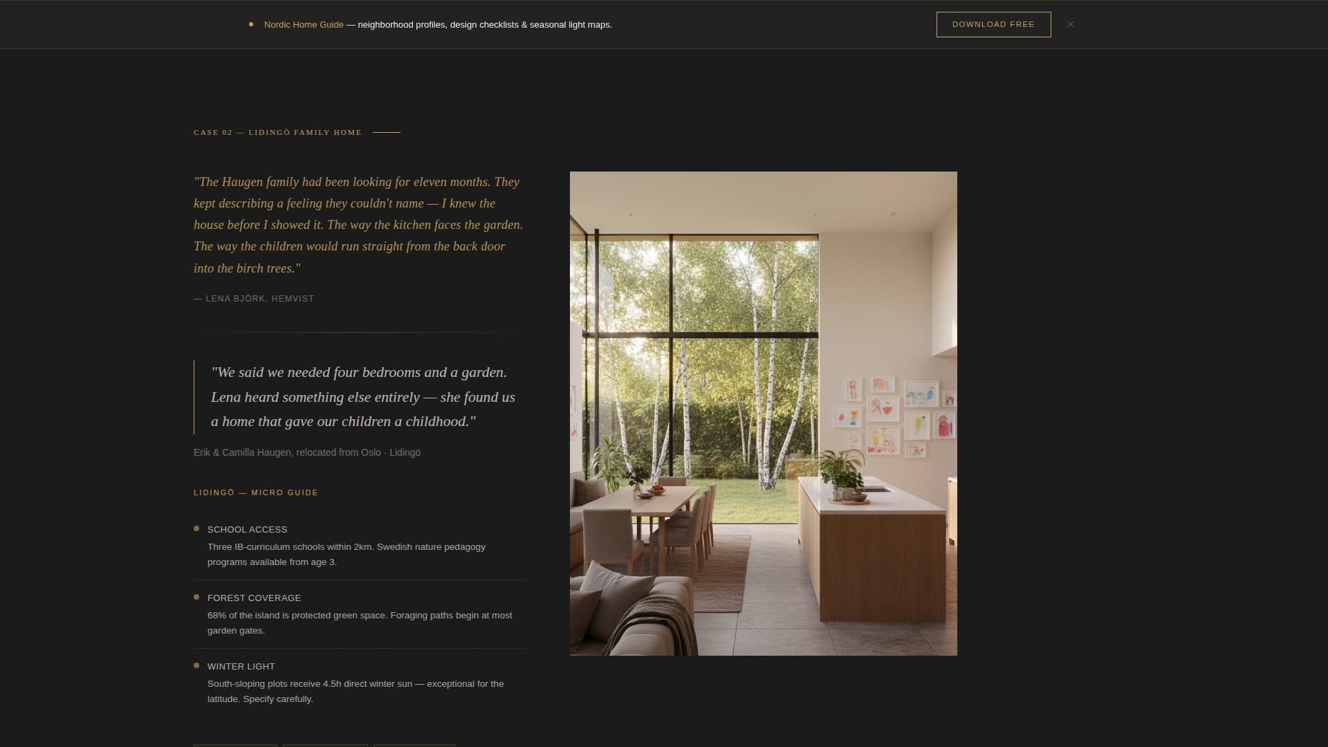 Hemvist - Refined Scandinavian Realtor Landing Page Template