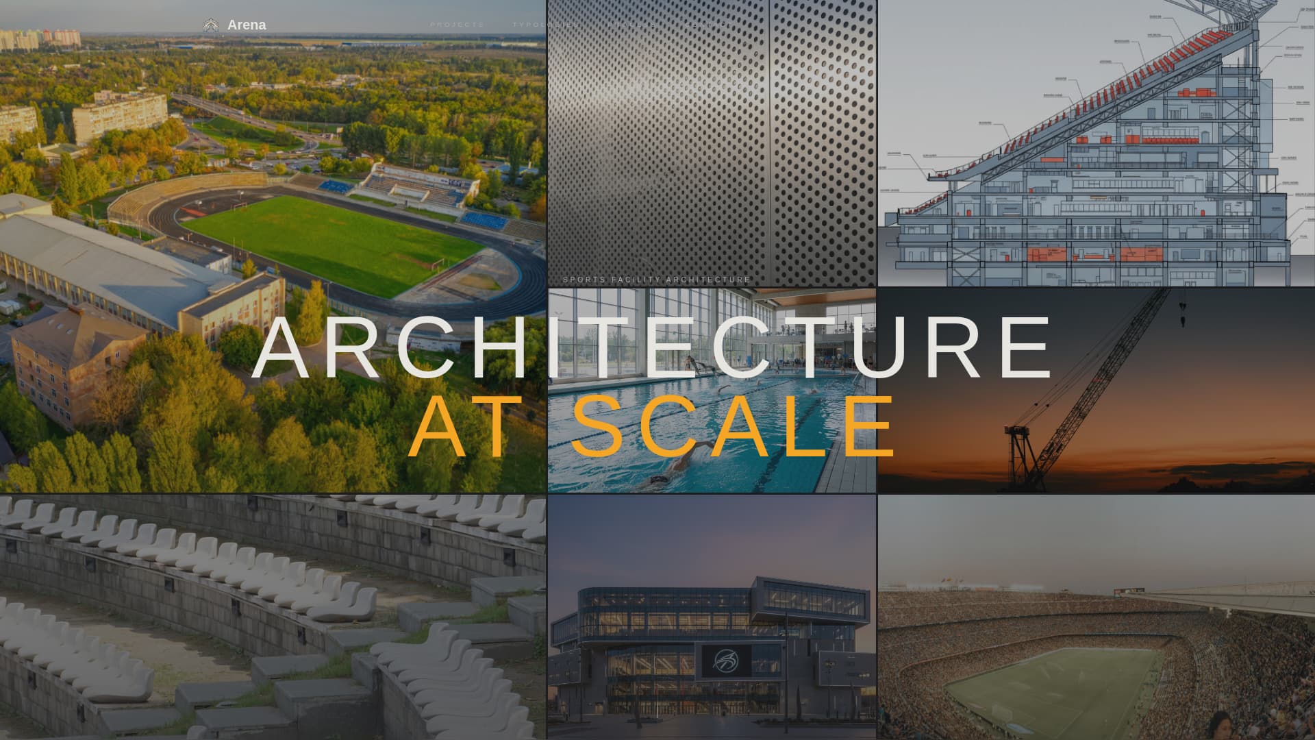 Arena - Monumental Sports Facility Landing Page Template