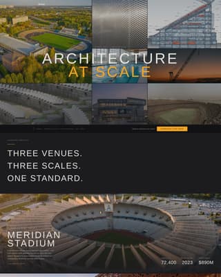 Arena - Monumental Sports Facility Landing Page Template