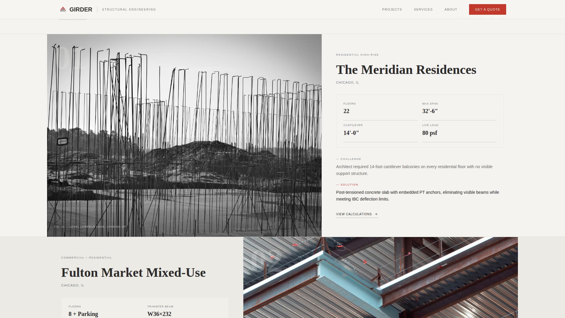 Girder - Precision Structural Engineering Landing Page Template