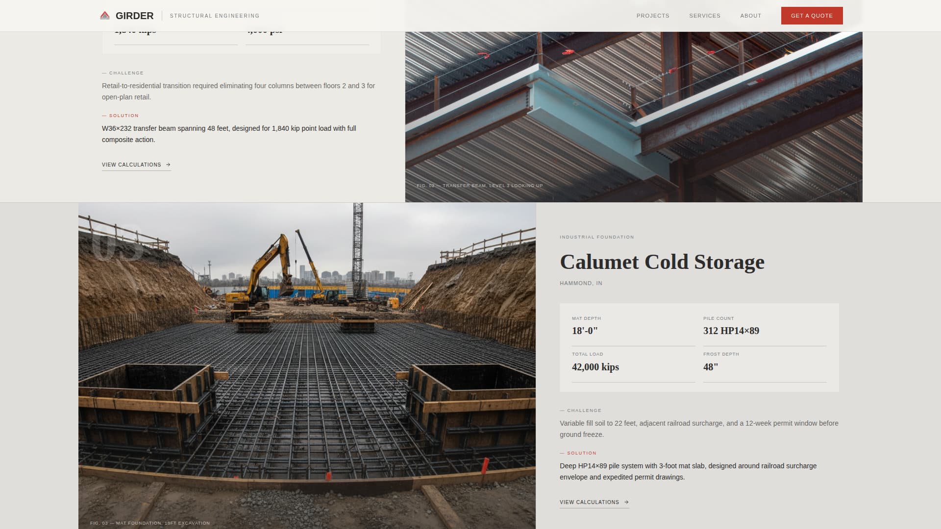 Girder - Precision Structural Engineering Landing Page Template