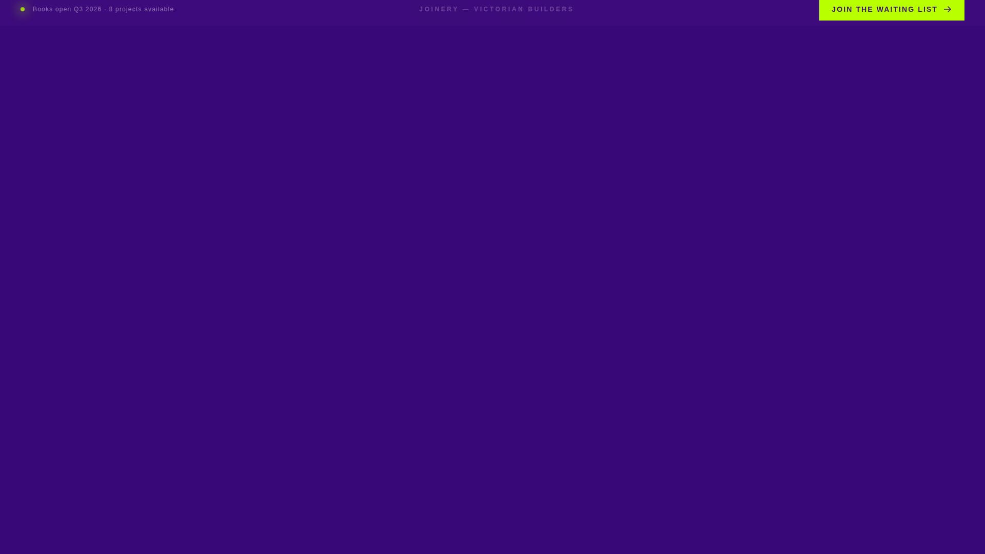 Joinery - Stunning Victorian Landing Page Template