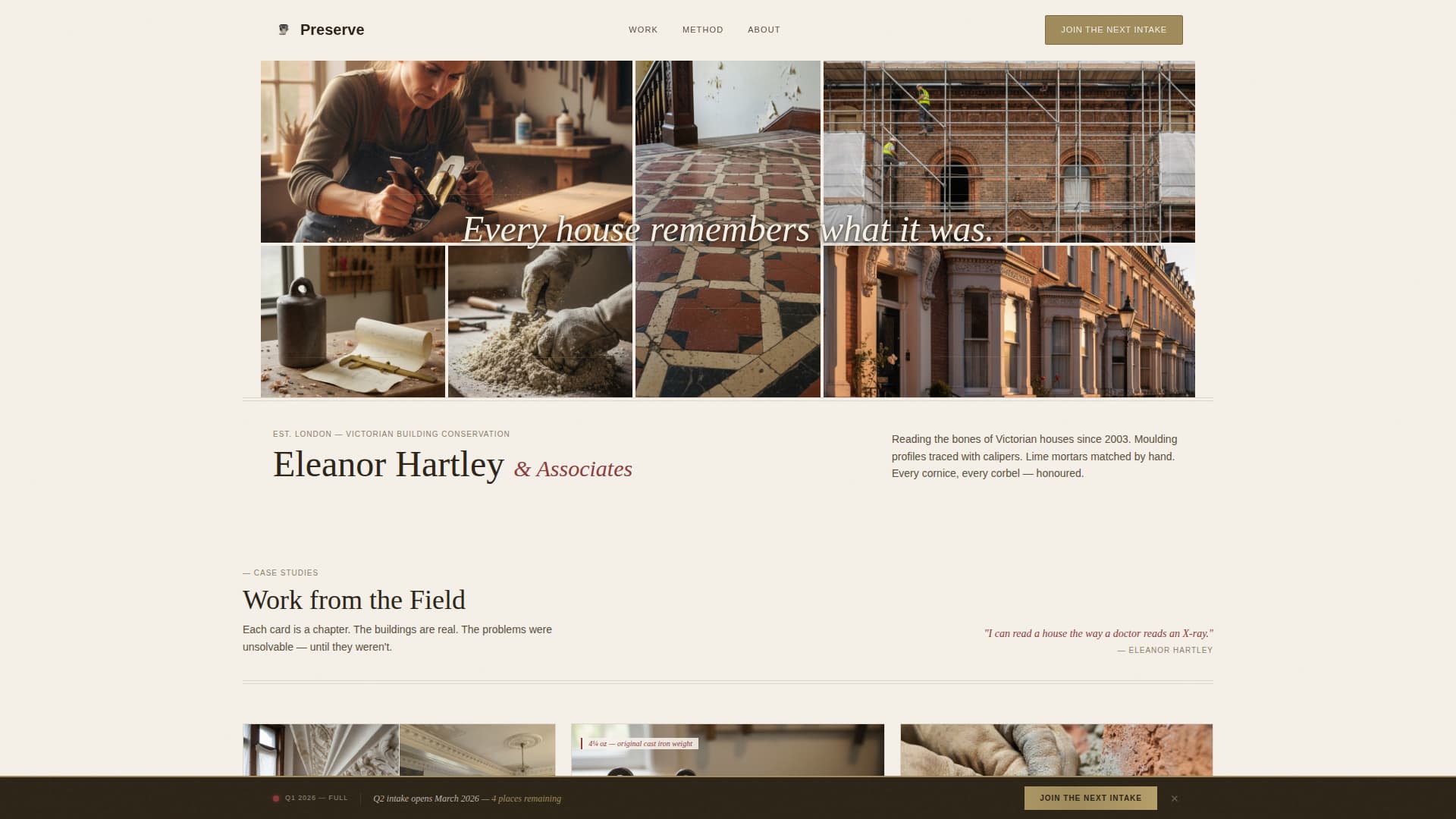 Victorian Architecture Booking Website Template