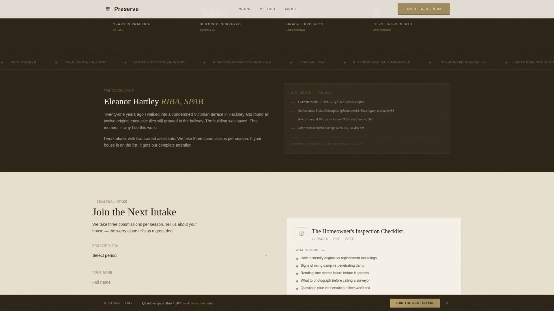 Victorian Architecture Booking Website Template
