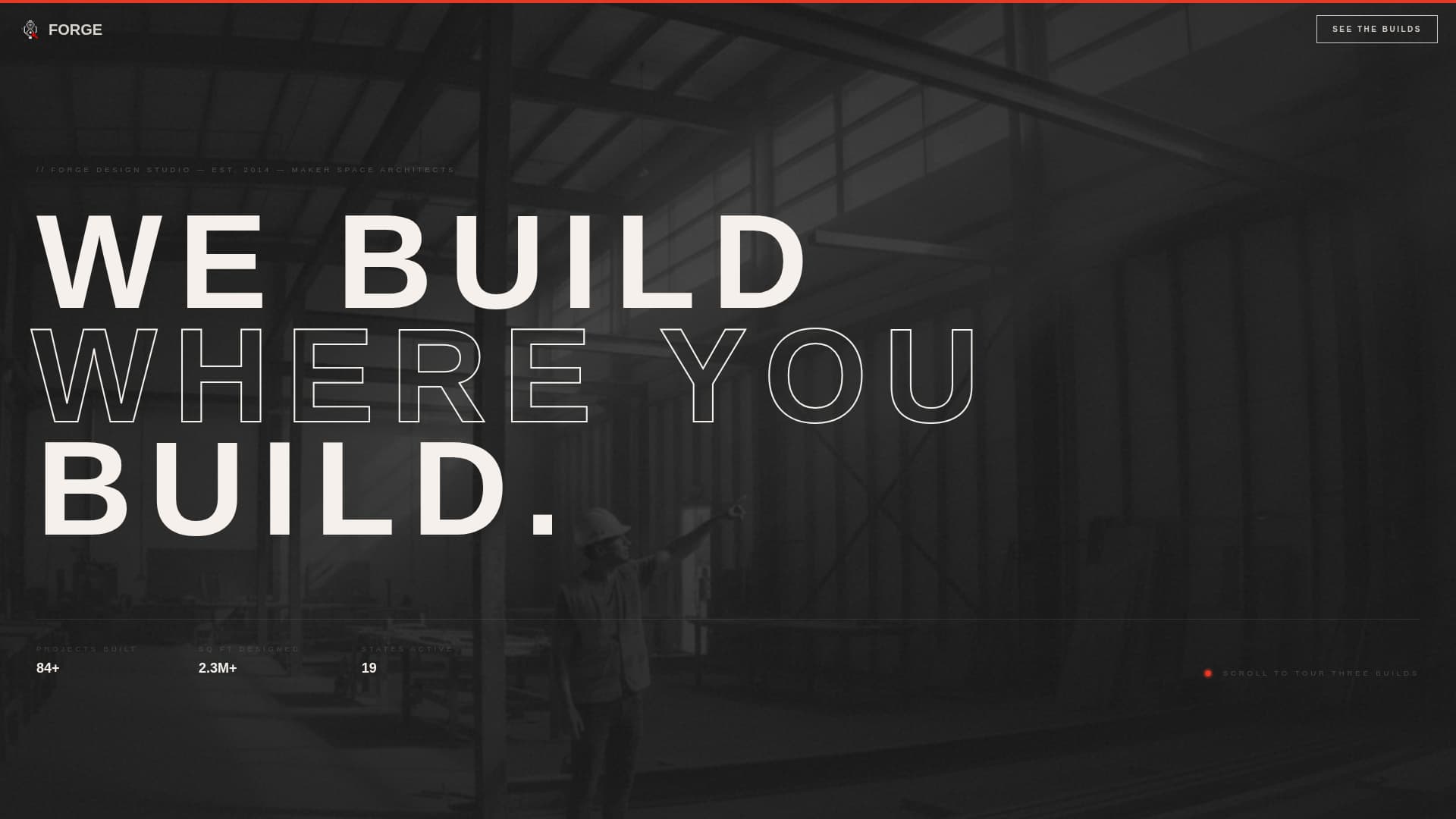 Forge - Bold Workshop Landing Page Template