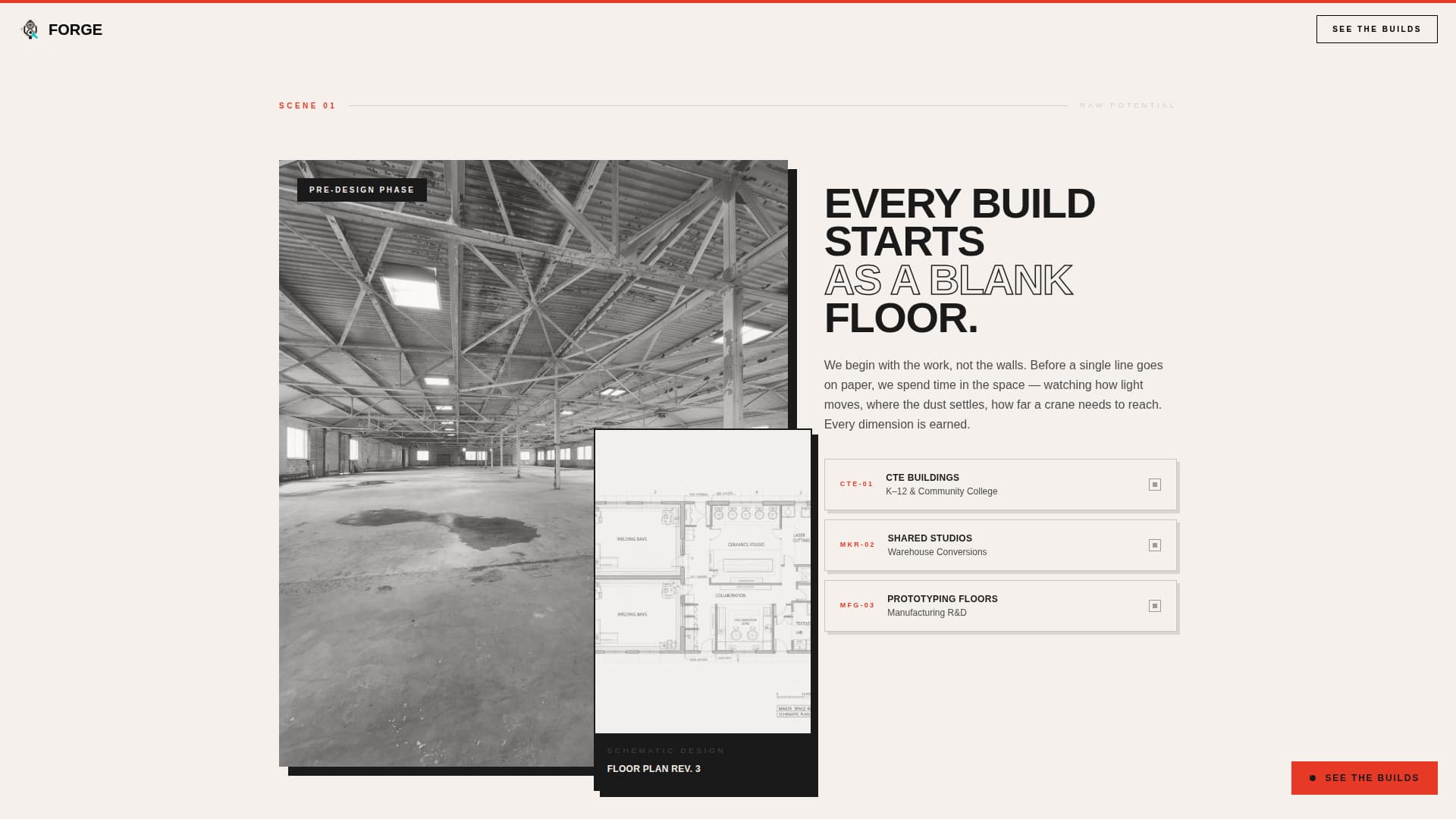 Forge - Bold Workshop Landing Page Template