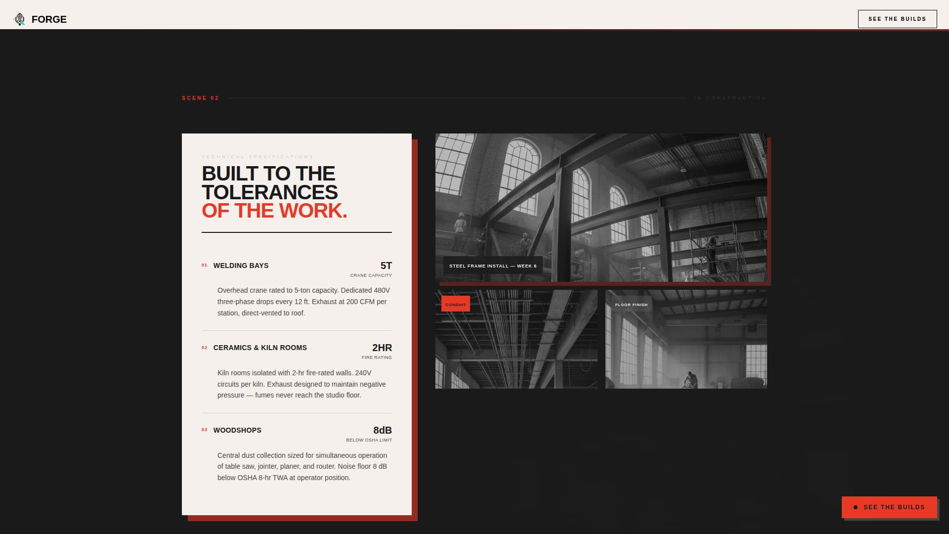 Forge - Bold Workshop Landing Page Template