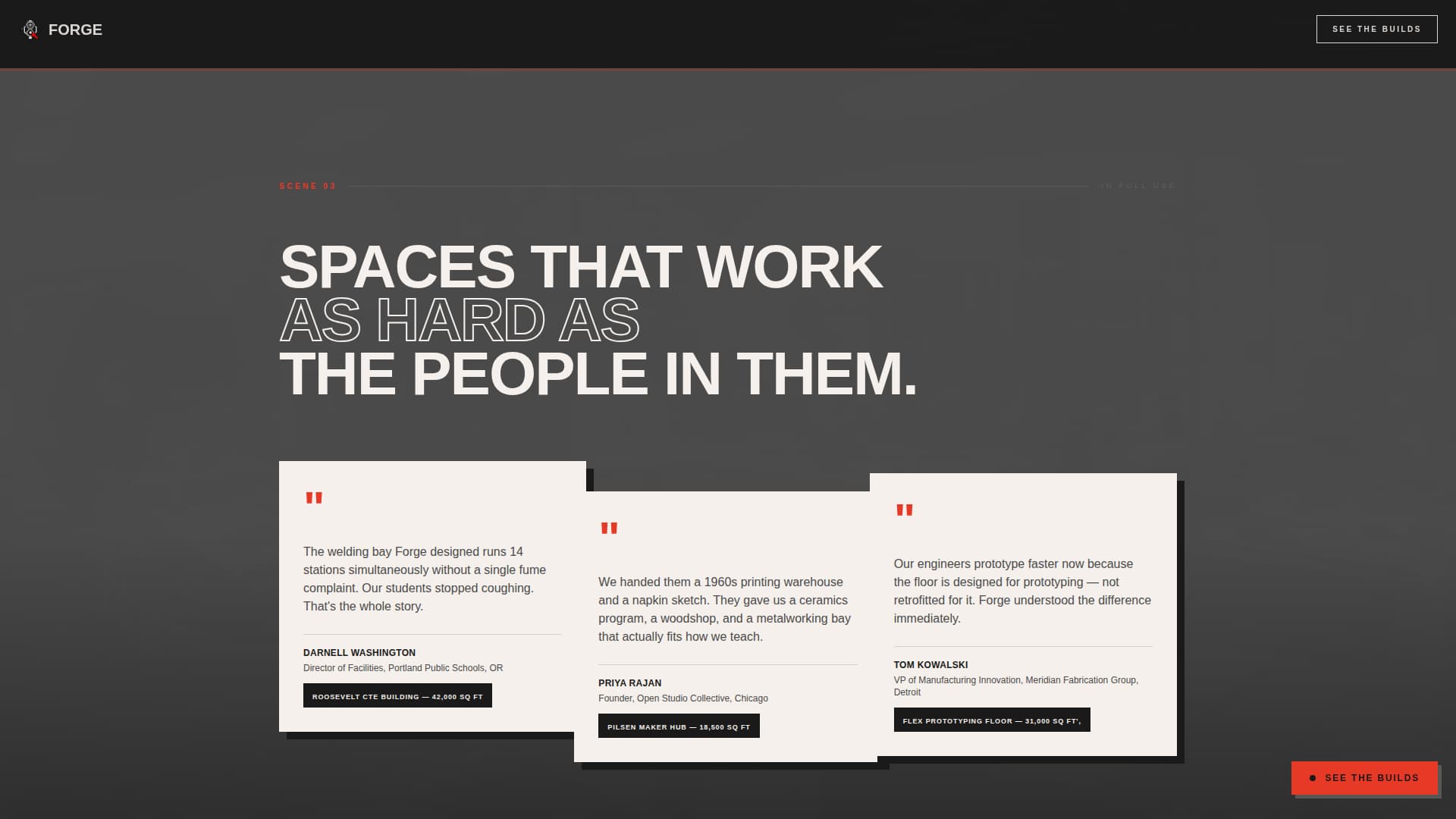 Forge - Bold Workshop Landing Page Template
