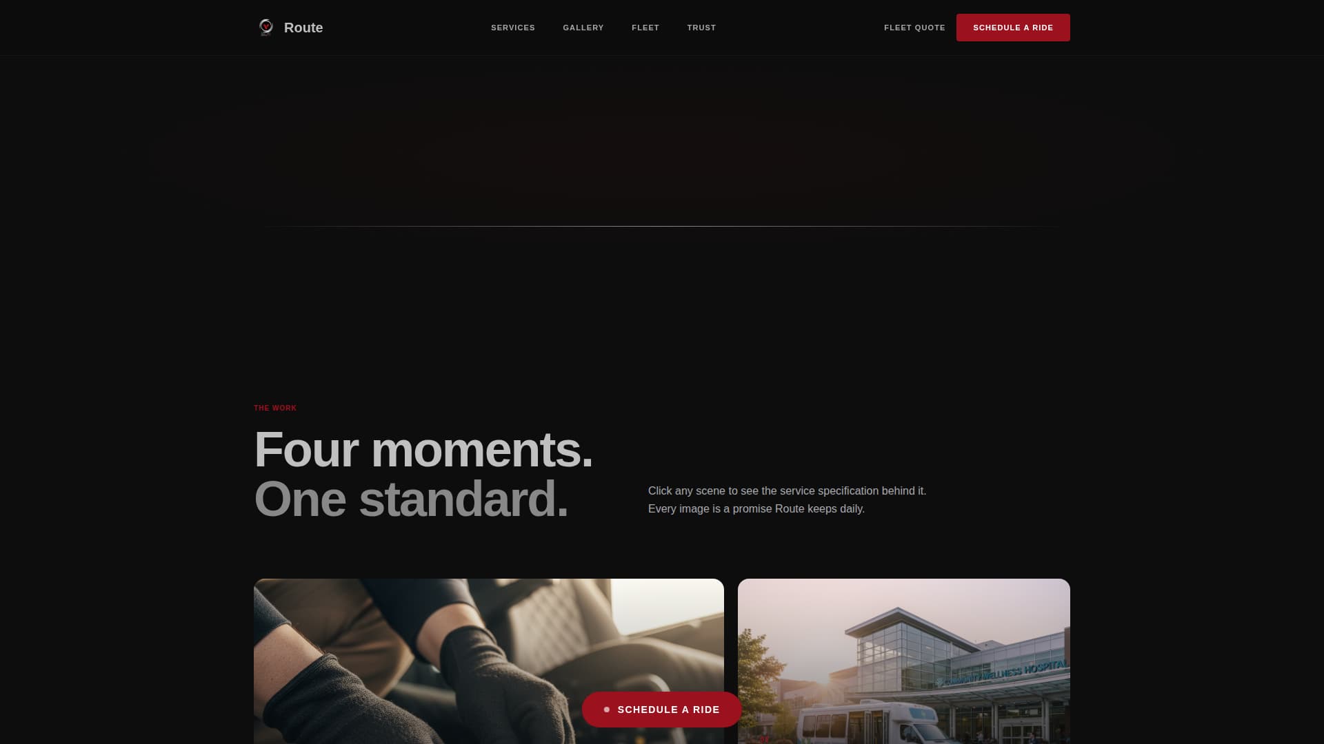 Route - Cinematic Accessible Transit Landing Page Template