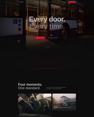 Route - Cinematic Accessible Transit Landing Page Template